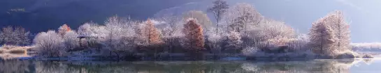 Lac blanc en hiver - crédence sur mesure