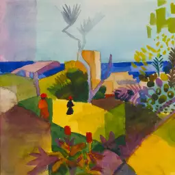 Paysage au bord de mer, d’August Macke - Classiques de l'art