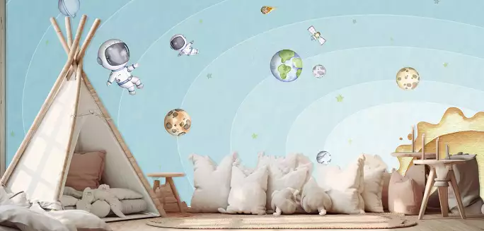 Système planétaire - papier peint enfant