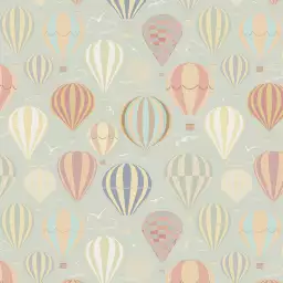 Montgolfières - tapisserie panoramique chambre enfant