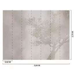A l'ombre d'un arbre - Tapisserie panoramique graphique