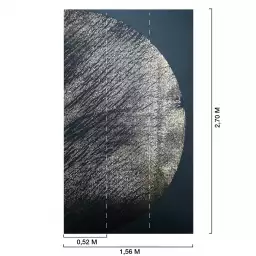 Lune croissante - Tapisserie panoramique graphique