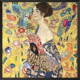 La dame à l'éventail de Gustav klimt - Classiques de l'art