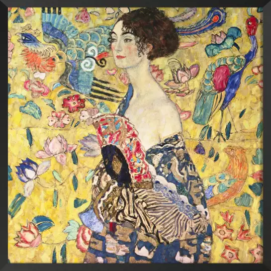 La dame à l'éventail de Gustav klimt - Classiques de l'art