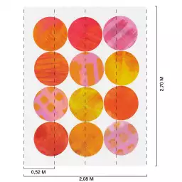 Rose orange - Tapisserie panoramique graphique