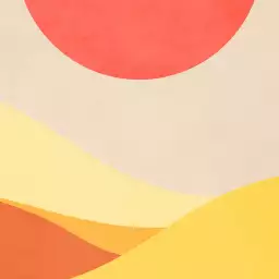 Colline au soleil - tapisserie panoramique