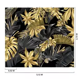 Luxury tropical - tapisserie panoramique feuilles