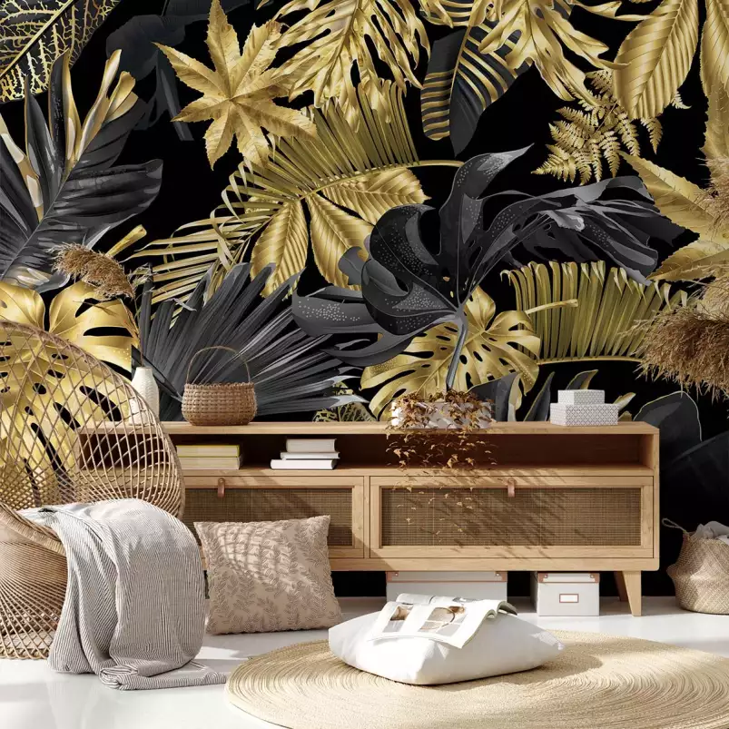 Luxury tropical - tapisserie panoramique feuilles