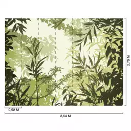Sous bois tropical - tapisserie panoramique feuilles