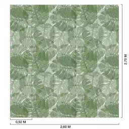 Mur de monstera verte - tapisserie panoramique feuilles