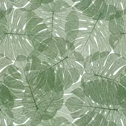 Mur de monstera verte - tapisserie panoramique feuilles