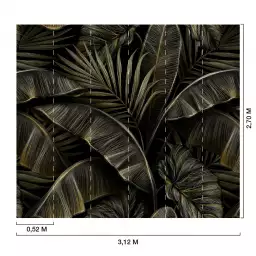 Palmes - tapisserie panoramique feuilles