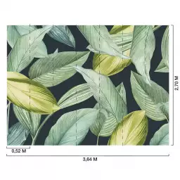 Feuilles vert lime - tapisserie panoramique feuilles