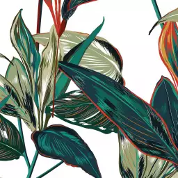 Feuilles colorées - tapisserie panoramique feuilles