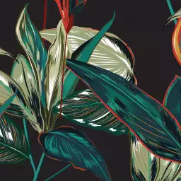 Feuilles Carambole - tapisserie panoramique feuilles