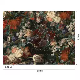 Fleurs retro - tapisserie panoramique fleurs