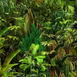 Paradis vert - tapisserie panoramique palmier