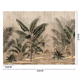 Dune tropicale - tapisserie panoramique palmier