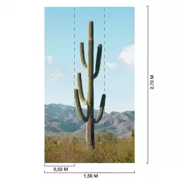 Cactus Mexico - tapisserie panoramique jungle