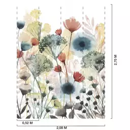 Bouquet des champs - tapisserie panoramique fleurs