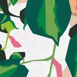 Inspiration Costa Rica - tapisserie panoramique feuilles