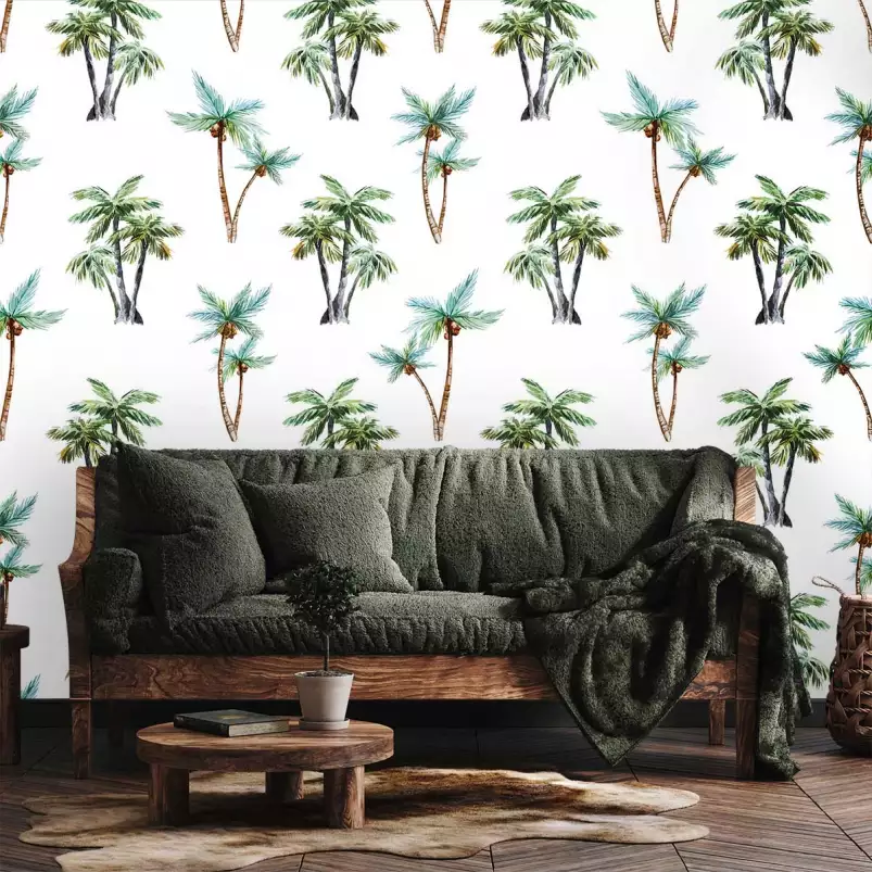 Jungle coconut - tapisserie decoration murale