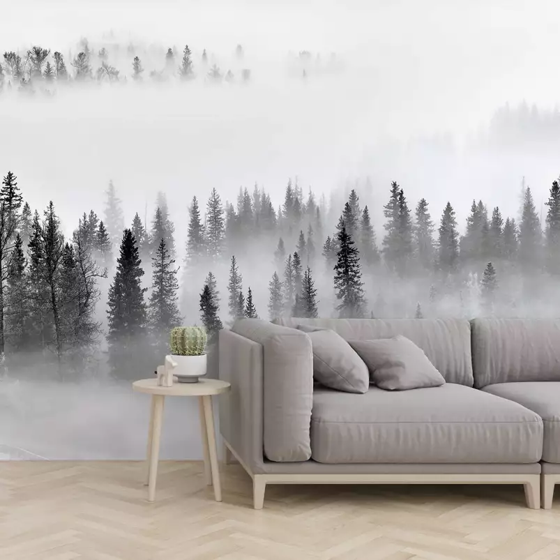 Forêt dans le brouillard - tapisserie decoration murale