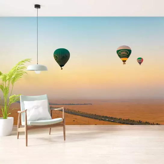 Montgolfieres du désert - tapisserie decoration murale