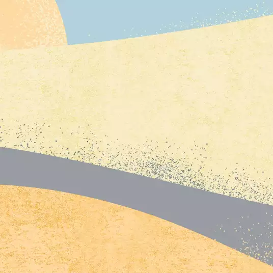 Dunes et vague - papier peint abstrait pastel