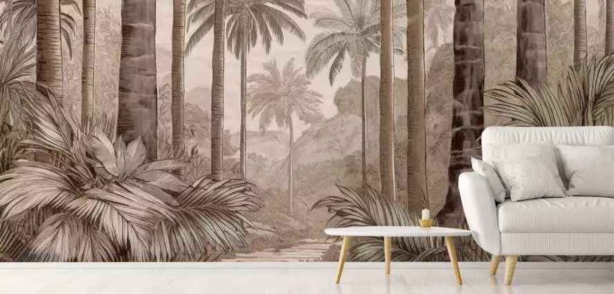 Forêt tropicale aux Seychelles - papier peint jungle