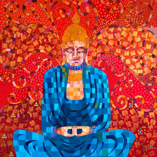 Voyage en terre de bouddha - poster zen