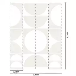 Cercles beige tendance - Tapisserie panoramique graphique