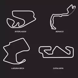 Circuits de F1 - Tapisserie panoramique graphique