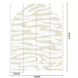 Nébuleuse blanche - Tapisserie panoramique graphique