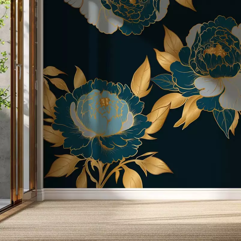 Magnolia doré - tapisserie panoramique fleurs