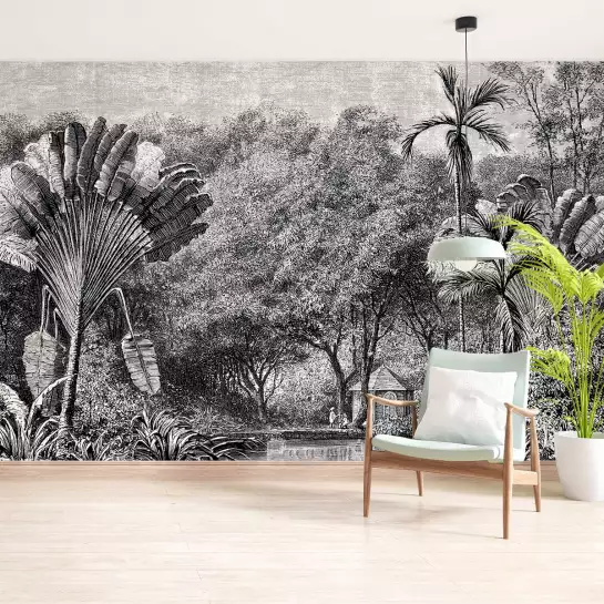 L'arbre du voyageur tropical - tapisserie decoration murale