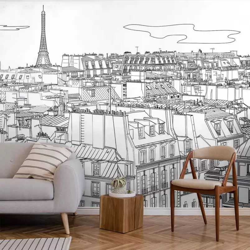 Les toits de Paris - tapisserie murale panoramique