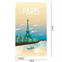 La Seine et La Tour Eiffel - tapisserie murale panoramique