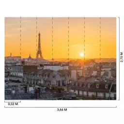 Paris romantique - tapisserie murale panoramique