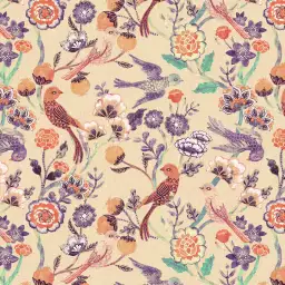 Tapisserie ancienne à fleurs - tapisserie panoramique anglaise