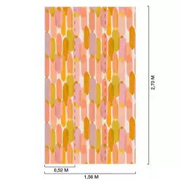 Patchwork pastel - Tapisserie panoramique graphique