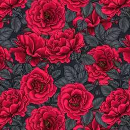 Fleurs de roses rouges - tapisserie panoramique fleurs