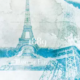 Plan de la tour Eiffel - tapisserie panoramique pour enfant