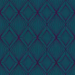 Art deco losange bleu turqoise - tapisserie art deco