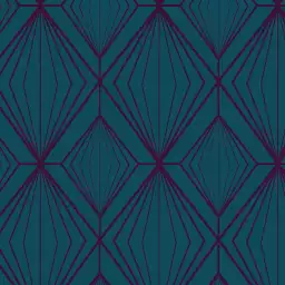 Art deco losange bleu turqoise - tapisserie art deco