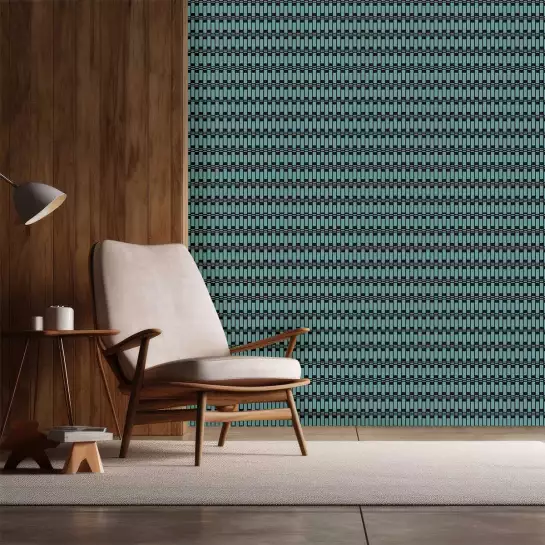 Duval bleu - tapisserie géométrique