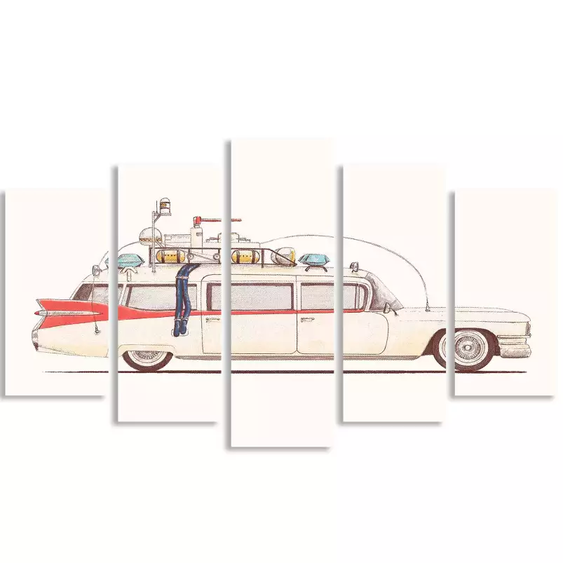 Ghostbusters car - affiche voiture vintage