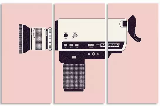 Camera Super 8 - affiche retro vintage