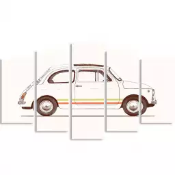 Fiat 500 vintage - affiche voiture vintage