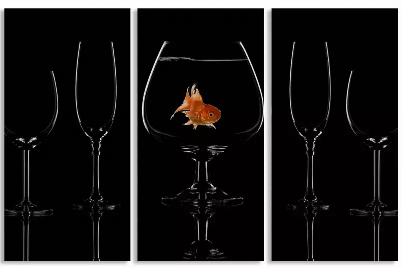 Poisson en verre - affiche cuisine design